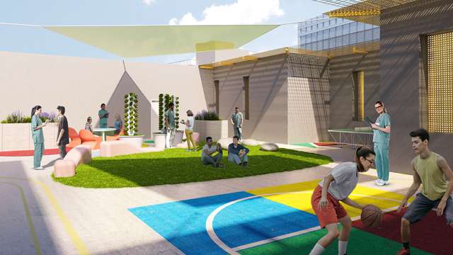 Pediatric Rooftop Garden at UCLA Behavioral Health Center