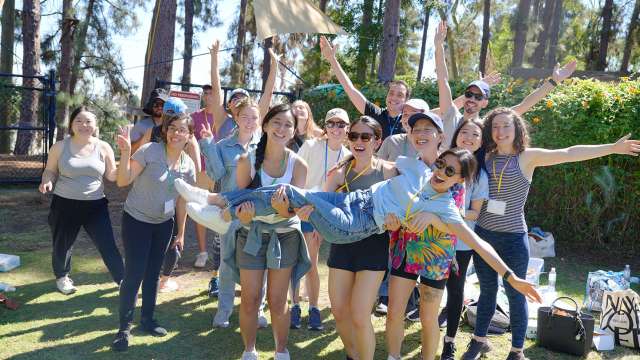 group photo of residents at the IM residency retreat 2023