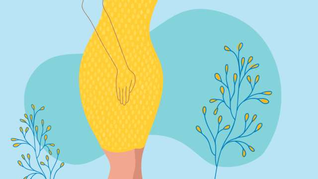 Illustration of a woman's pelvic area