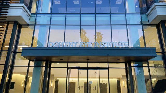 Doheny Eye Institute Vision-Science Institute building entrance located in Pasadena.