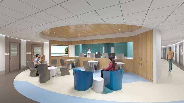 Day Room and Nurses Station at the UCLA Behavioral Health Campus
