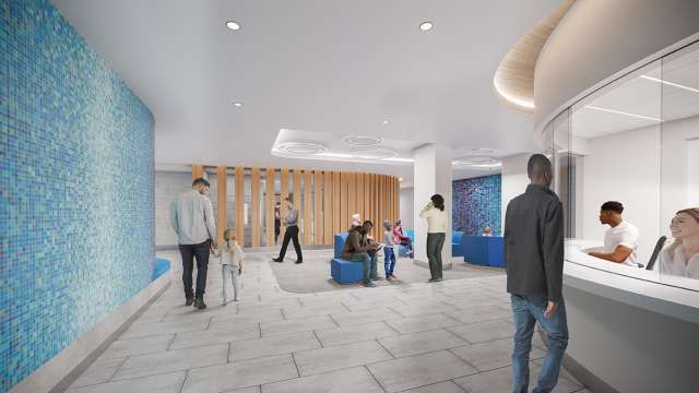 Main Lobby of the UCLA Behavioral Health Campus