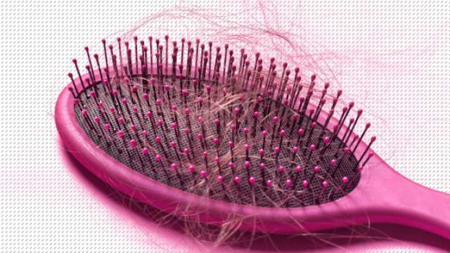 Hair on brush