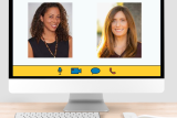 Computer screen showing Allyson Pimentel and Diana Winston 