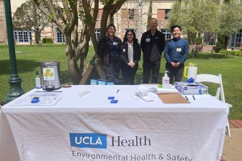 UCLA Health Environmental Safety team during take down tobacco event.
