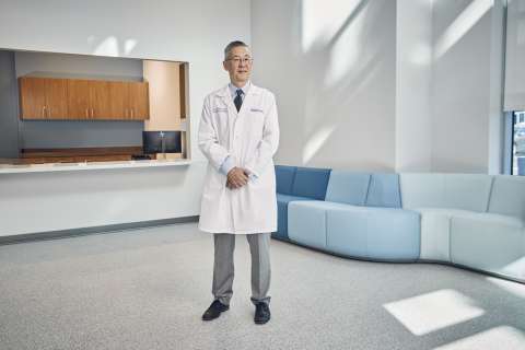 Dr. David C. Khan in the El Segundo radiation oncology clinic.