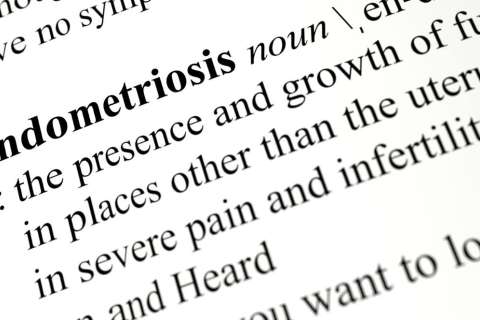 Definition of "endometriosis" from a dictionary page.