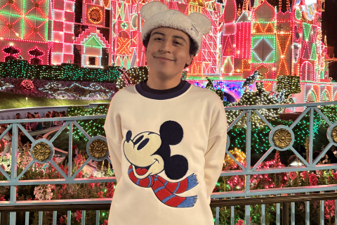 Brandon Chico at Disneyland. 
