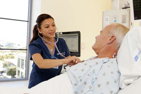 Nurse with patient