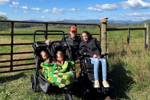 Dani Izzie, her husband, Rudy, and their twin girls enjoy the beauty of Virginia.