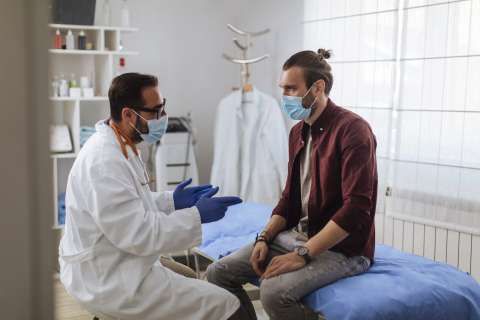 man receiving doctor consultation