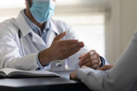 Exam room discussing treatments