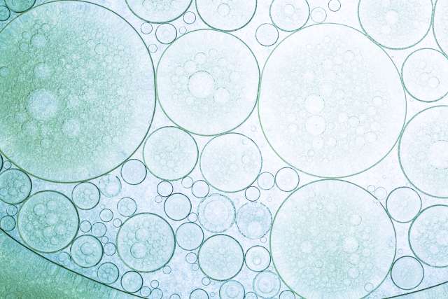 A macro close-up of soap bubbles