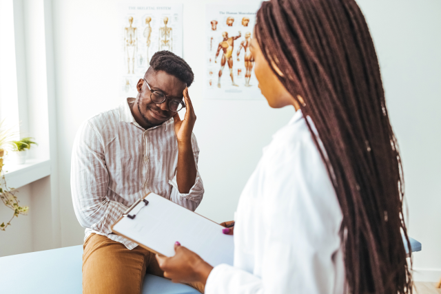 Patient with doctor
