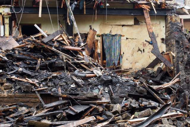 Wildfire debris