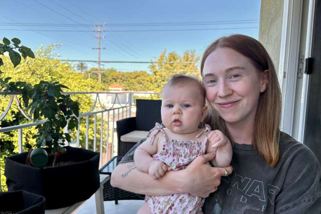Mom MK Malone with her 4-month-old daughter, Mabel.
