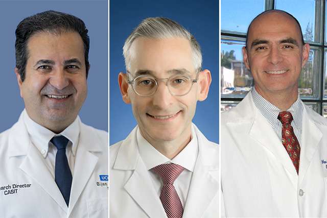 Dr. Bijan Najafi, Dr. Bryan Burt and Dr. Hugh Gelabert.