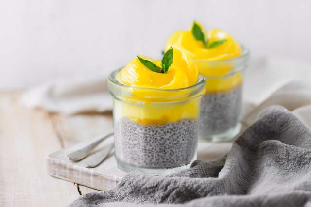 Lemon cream chia pudding