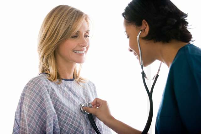 stethescope checking heartbeat
