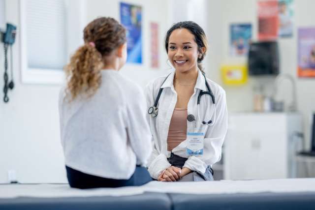 doctor and teen girl