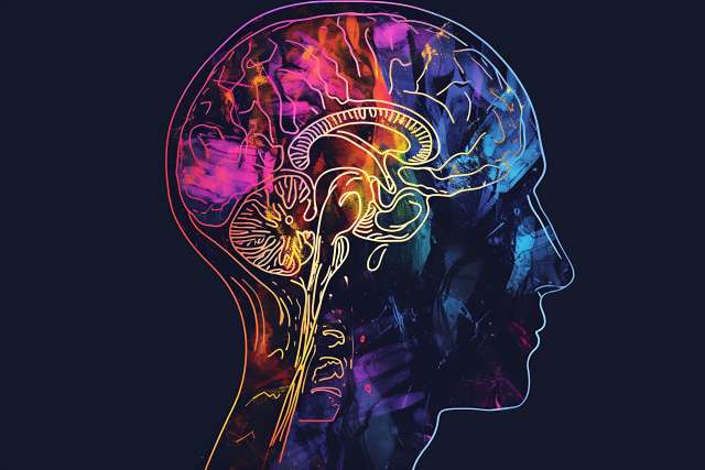 Colorful image of the brain