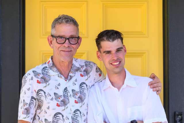 A father and son