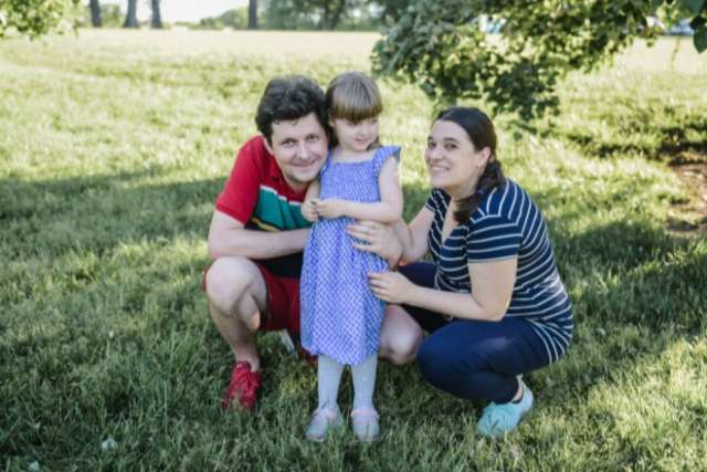 Paul Bogdan and Cristina Albu with their daughter Ada