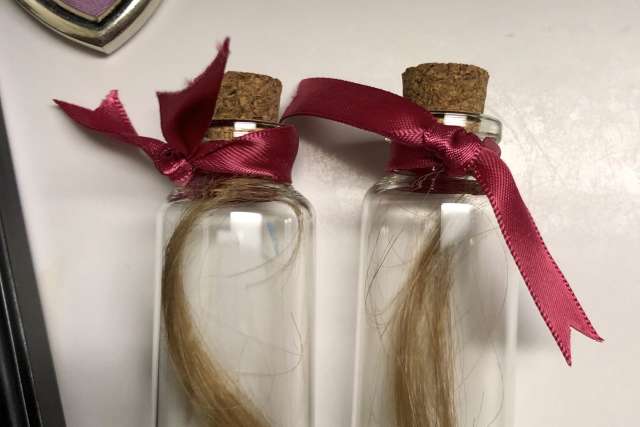 Vials of hair