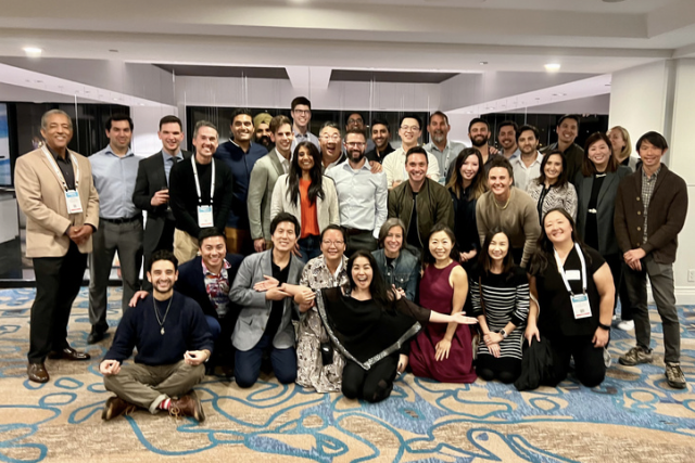 a group of PM&R residents indoors posing