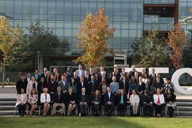 Lancet Commission on Cancer and Health Systems team members standing outside together