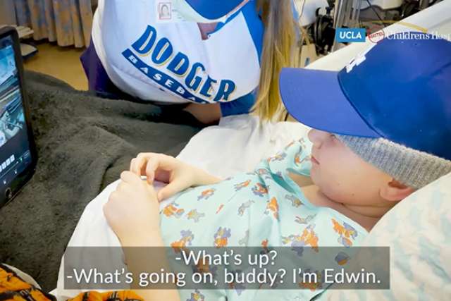 UCLA Mattel Children's Hospital virtual bases at Dodger Stadium