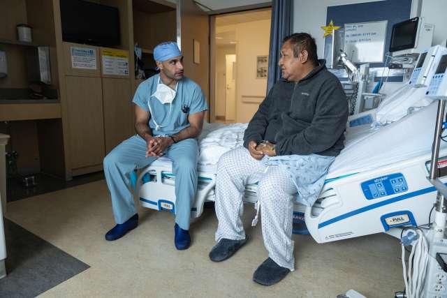 Dr. Nima Nassiri with patient Oscar Larrainzar