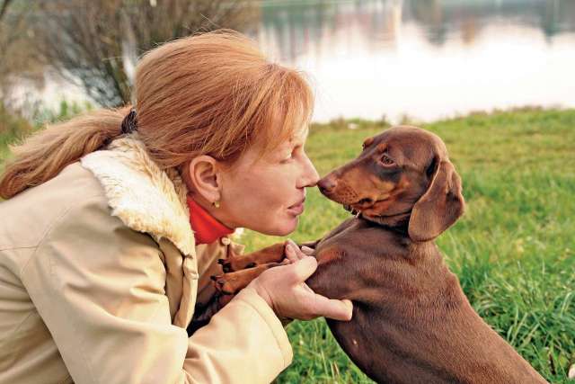 Woman with her dog