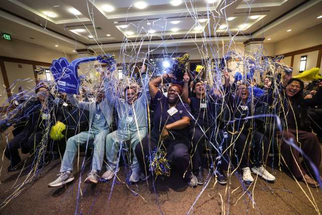 Nurses celebrate Magnet recognition.