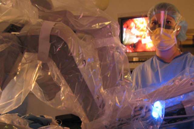 Doctor and robotic surgery tool