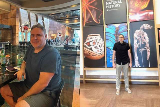 Alexander before and after Gastric Sleeve Surgery.