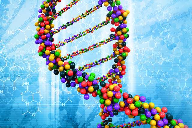 Digital illustration of a dna