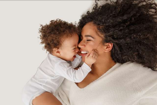 Happy mother and child