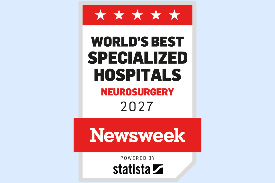 Newsweek badge: World's Best Specialized Hospitals — Neurosurgery 2027