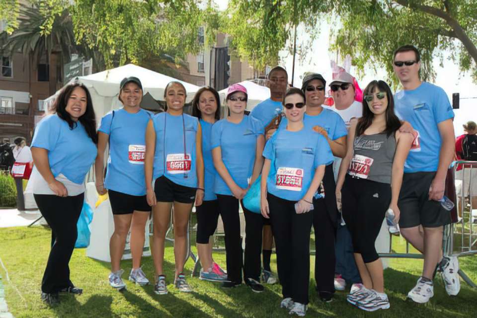 UCLA take part in a cancer fundraiser on campus