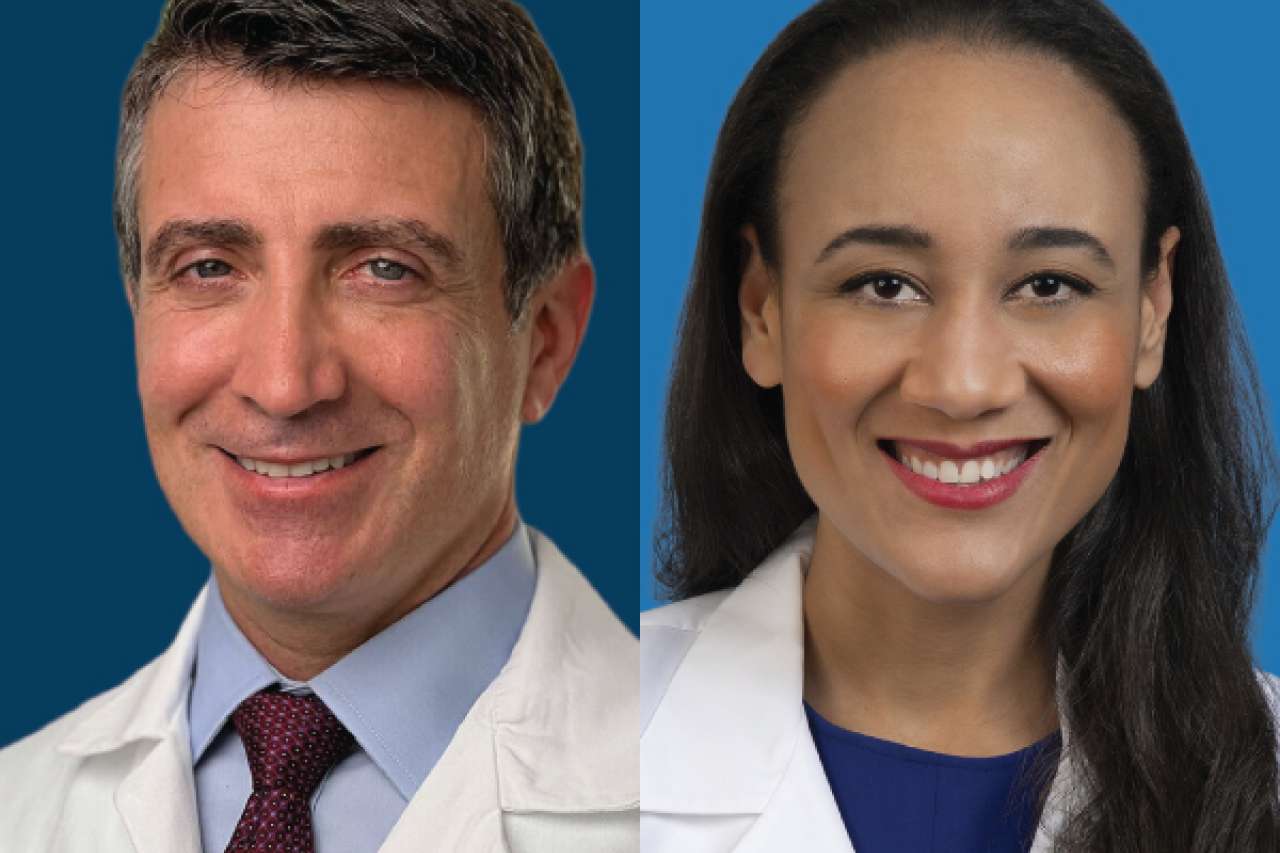 Headshot of Doctors Drew Moghanaki and Ashley Prosper