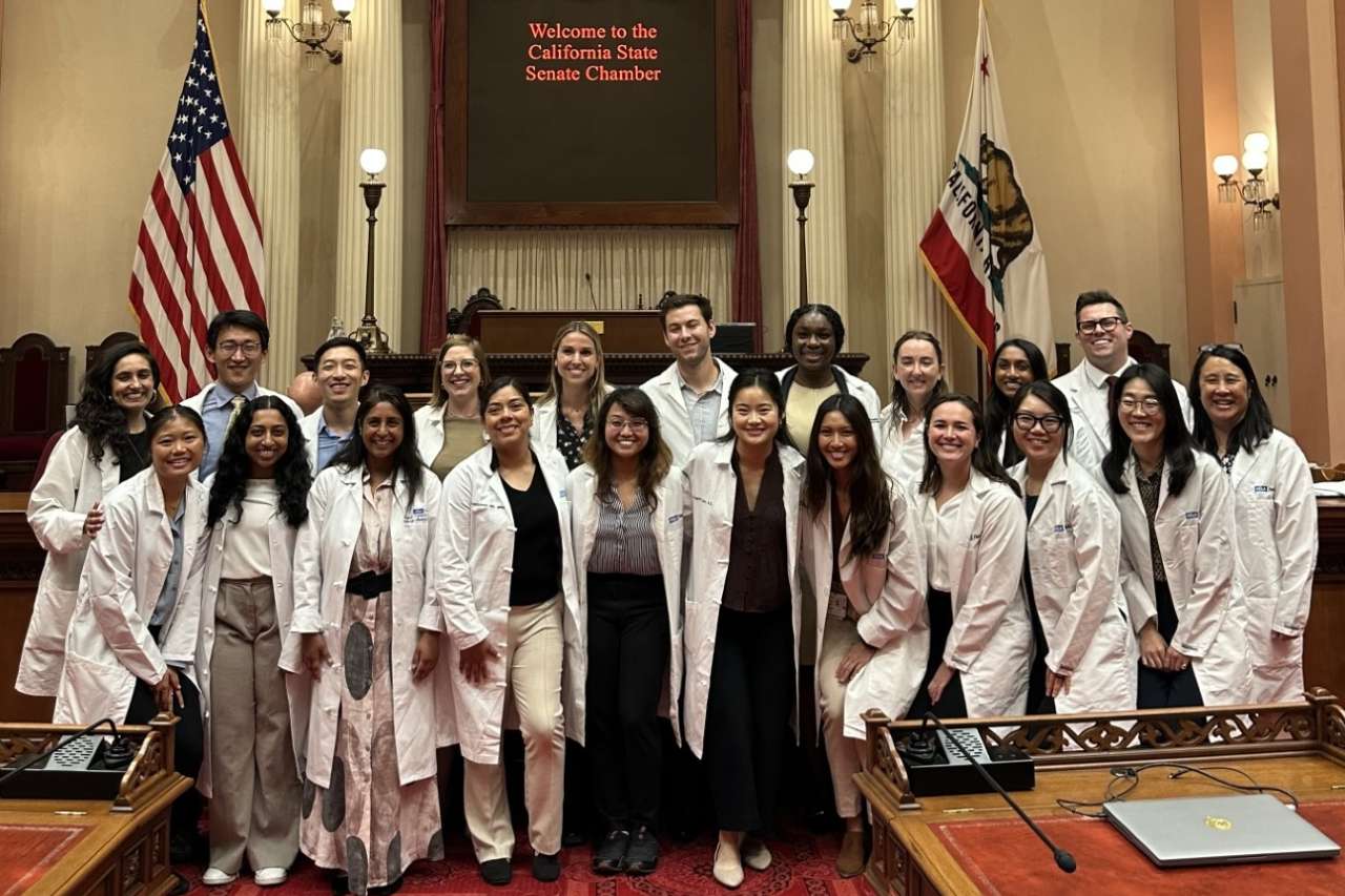 Primary Care residents in white coats