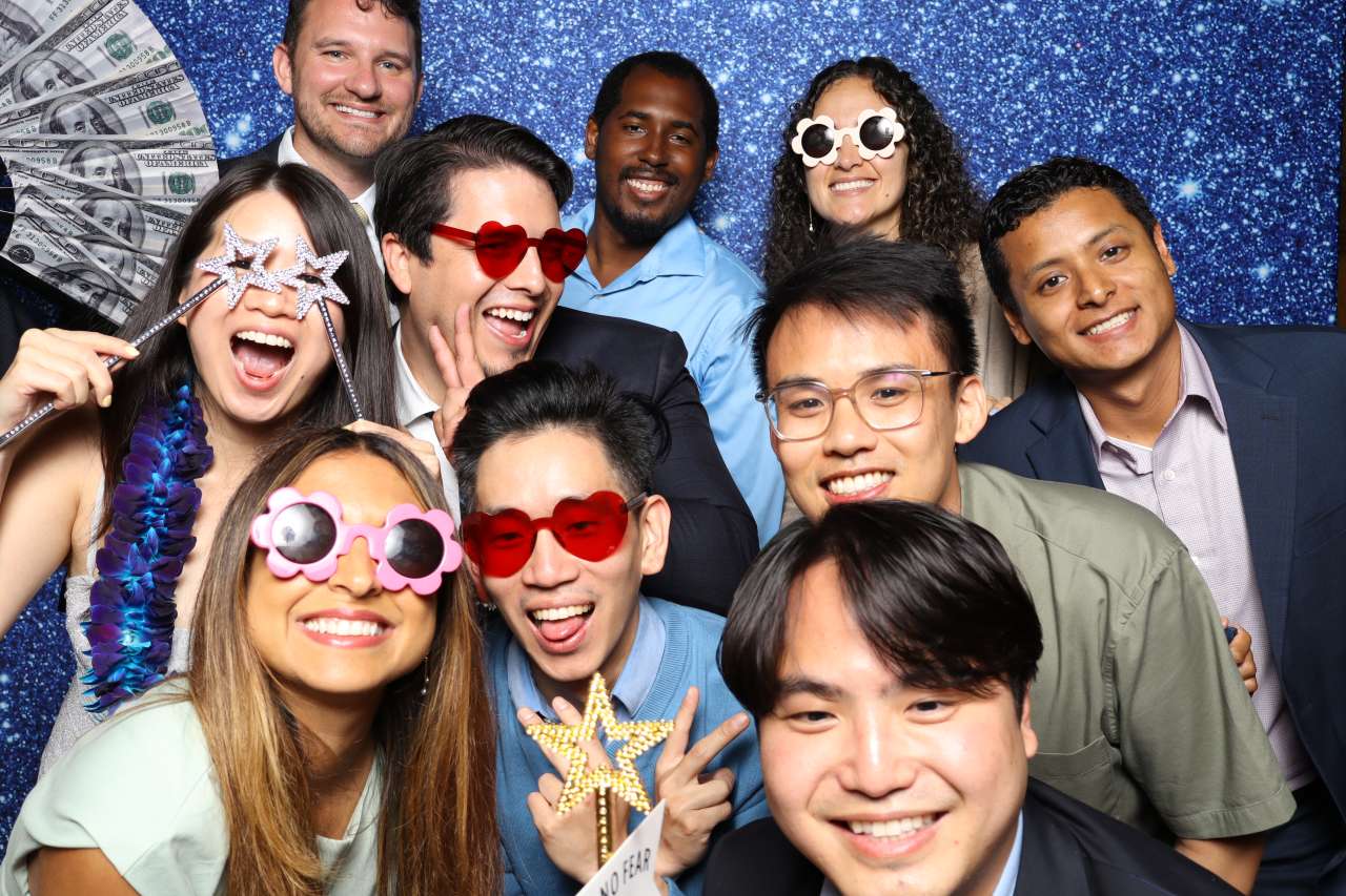 Fellowship Team posing with crazy glasses