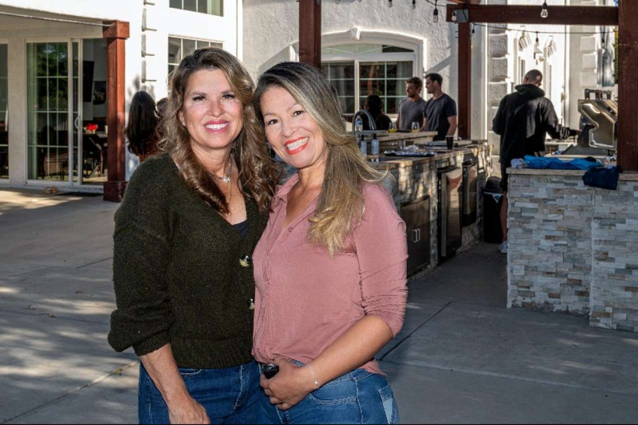 Nanette and Diana at family brunch
