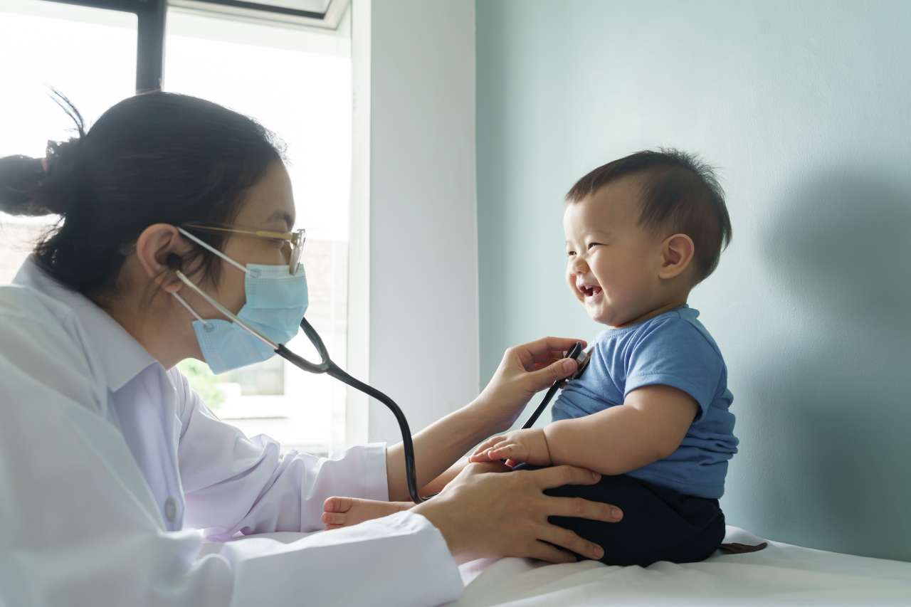 pediatric patient with doctor