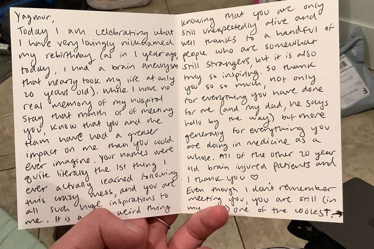 Writing on a card