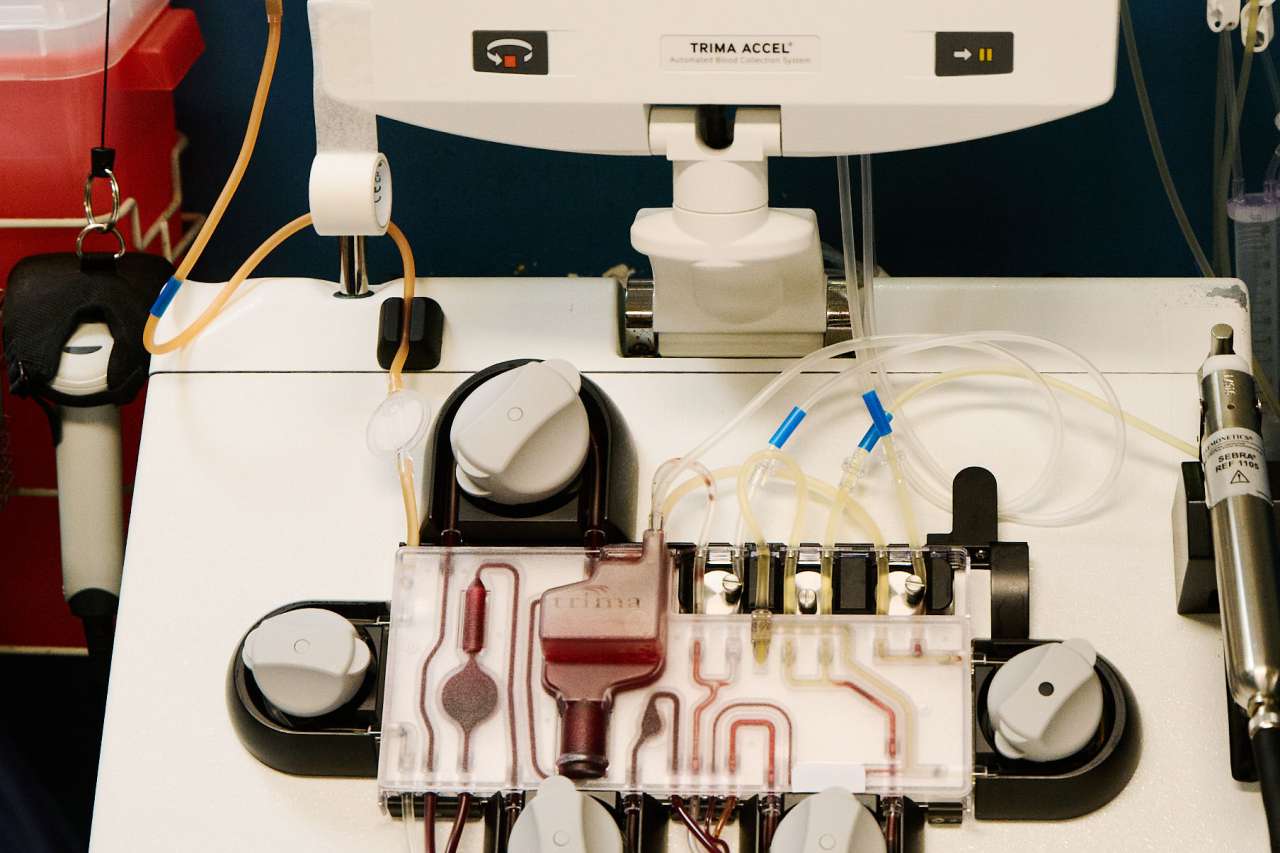 Platelet donation machine.