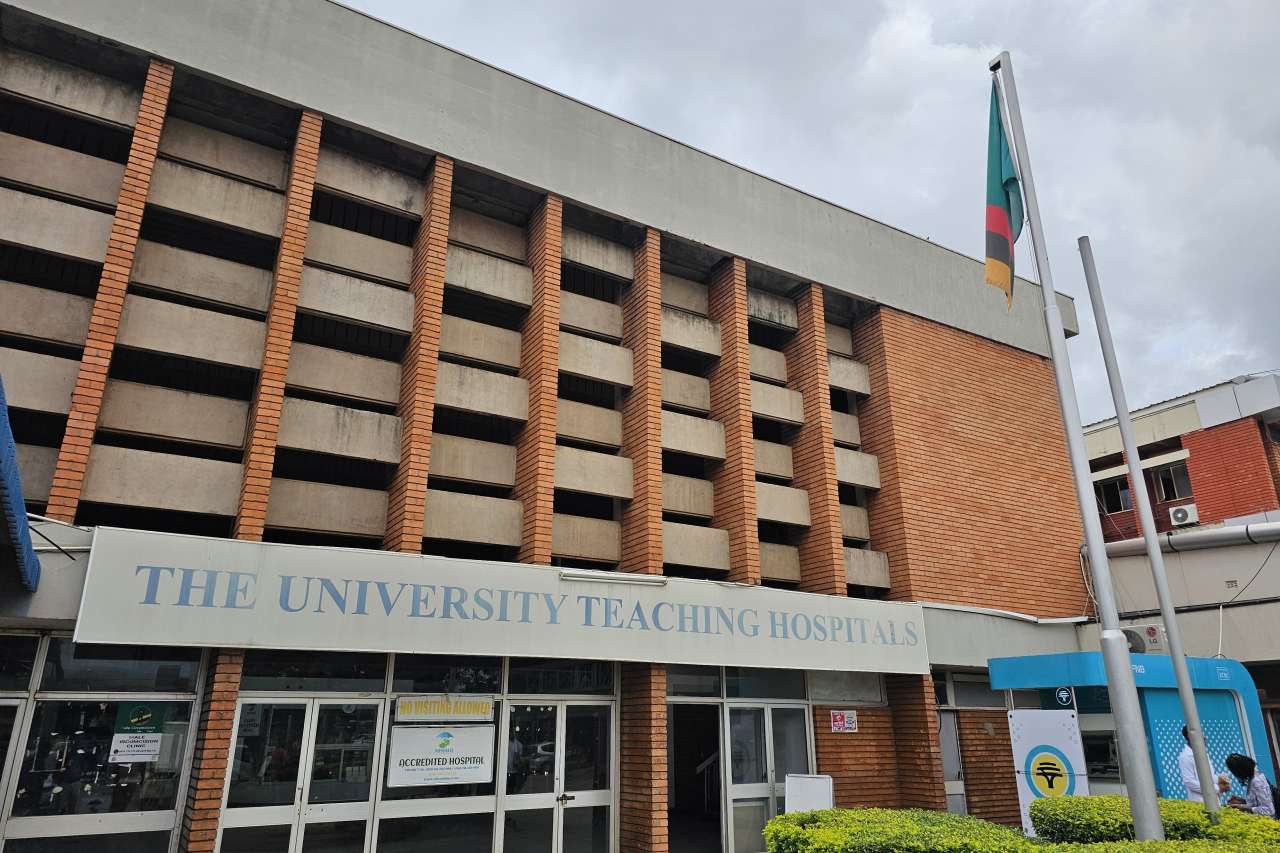 Exterior of The University Teaching Hospitals in Zambia