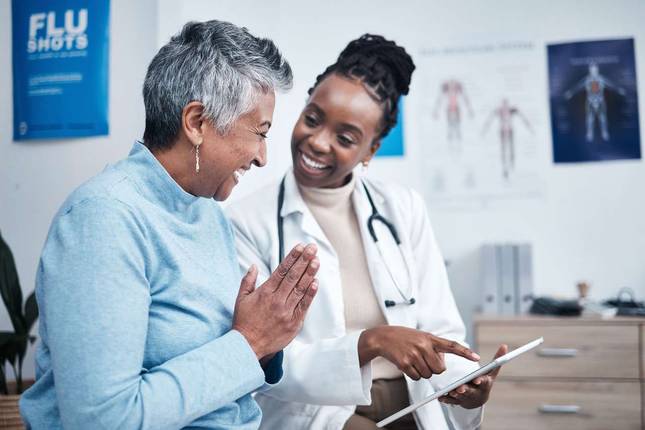 doctor talking to patient