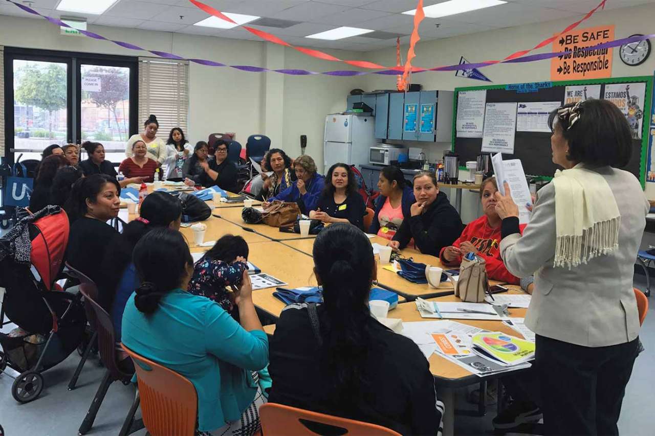 A financial literacy and nutrition education program conducted by Worksite Wellness LA at Leichty Middle School.